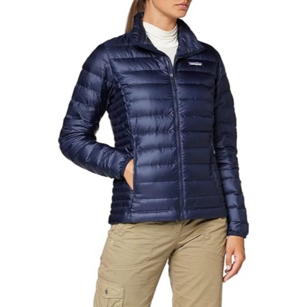 Patagonia navy blue down sweater jacket size small - like new